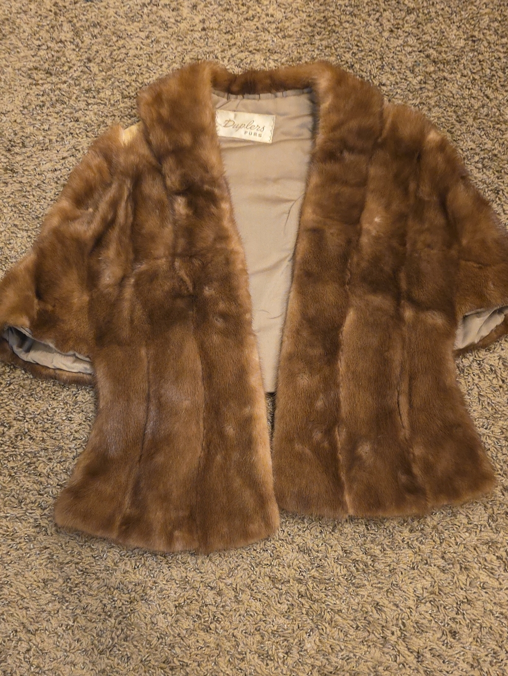 Brown Mink Fur Shawl